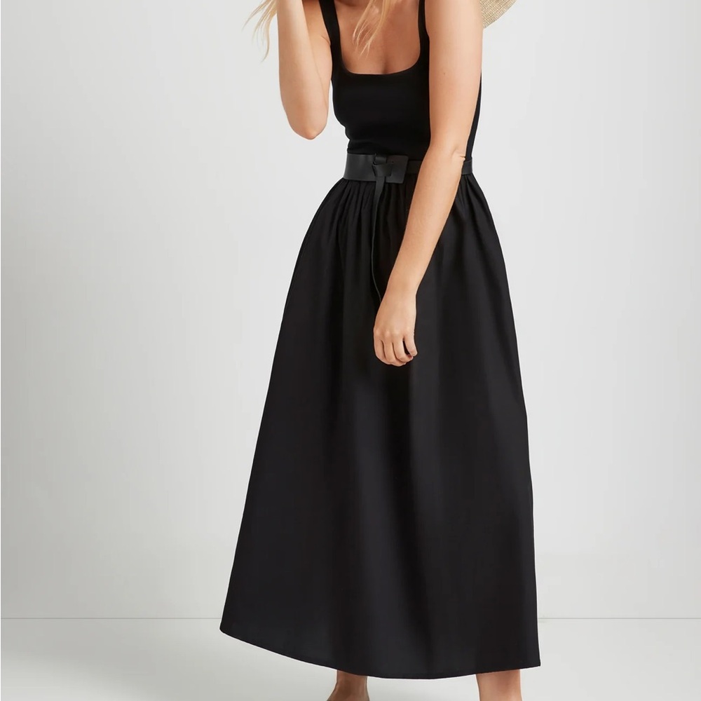 Marcella NYC Clara Black Midi Dress